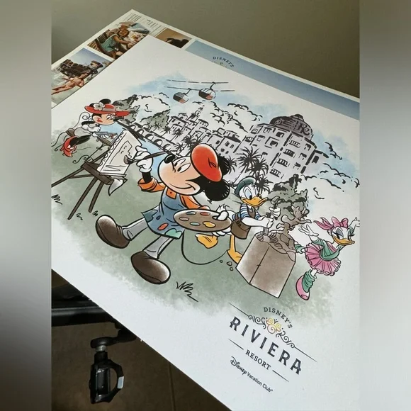 Disney Riviera Resort Print Mickey & Minnie, Donald & Daisy, DVC Vacation Club - Picture 2 of 2